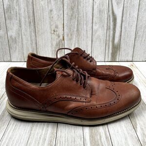 Cole Haan Mens Original Grand Brown Leather Wingtip Oxfords Dress Shoes Size 9.5